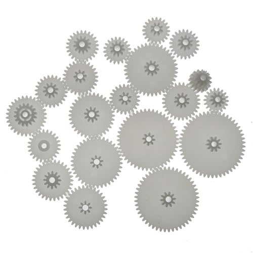 MEETOOT 75PCS Gear Kit Transmission Cylindrical Plastic Motor Gear Kit Suitable for DIY Model Tech Build and DIY Car and Robot
