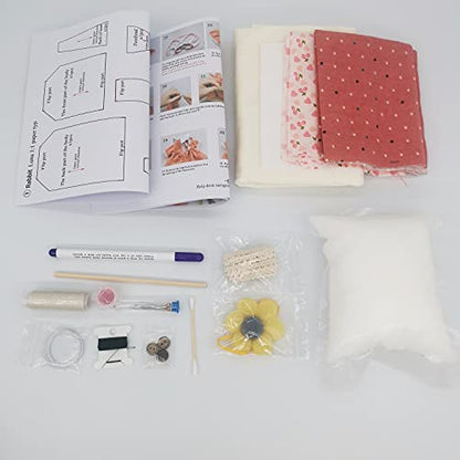 DIY Bunny Sewing Craft Kit, Handmade Fabric Project with Instructions - color: Bunny Style G