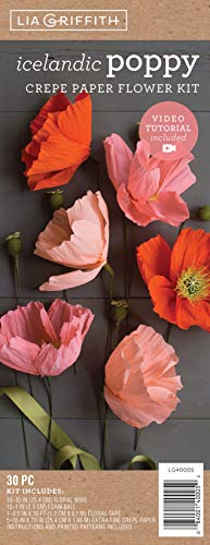 Lia Griffith LG40005 Crepe Paper Flower Kit, Icelandic Poppy, Sizes, Colors may vary 30 Count - style: Icelandic Poppy