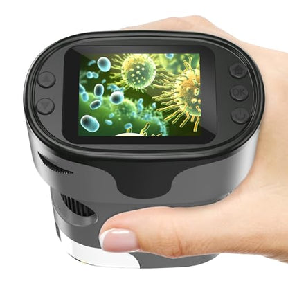 Kids Digital Microscope Science Gift: Complete STEM Toy Kit for Ages 4-12 - color: Grey