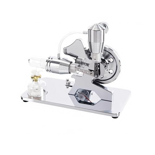 Sunnytech Hot Air Stirling Engine Motor Model Educational Toy Electricity Generator Colorful LED SC (SC005) - style: SC005
