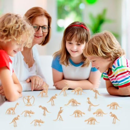 60 PCS Dinosaur Fossil Skeletons, Assorted Dinosaur Skeleton Toys Figures for Science Play Dino Sand Dig Party Favor Decorations - style: dino skeletonA