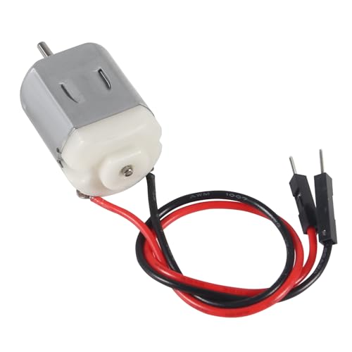12 Pack 1.5V-6V Type 130 Miniature DC Motors with Male Dupont Jumper Wire for Arduino Hobby Projects DIY