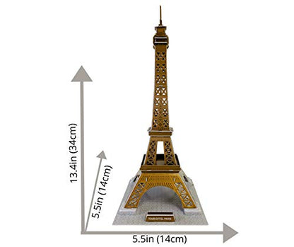 3D Puzzles for Adults and Kids | France Eiffel Tower Puzzle 3D Model Kit | Eiffel Tower Architecture Model Building Kit | Birthday Gifts for Children, Teens and Adults