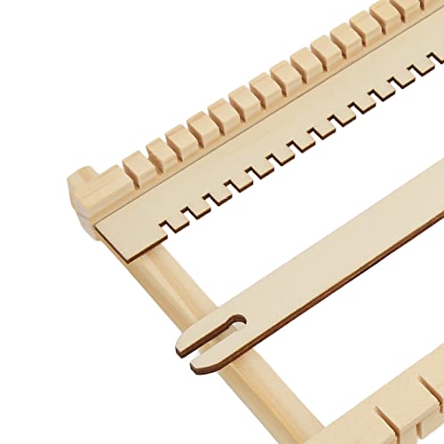 Handloom, Wooden DIY Hand Knitting Weaving Machine Large Frame Weaving Tapestries Scarves Heddle Bar for Kids Beginners