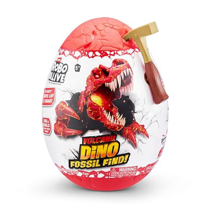 Robo Alive Volcano Dino Fossil Find Stegosaurus by ZURU Boys Age 5+ Dig and Discover, STEM -Excavate Prehistoric Fossils, Educational Toys, Great Science Kit Gift (Stegosaurus)