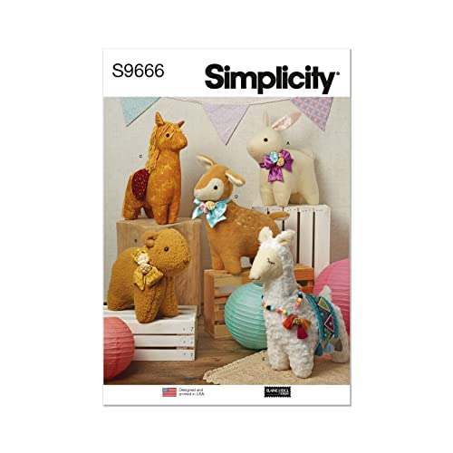 Simplicity SS9666OS Plush Animals by Elaine Heigl OS (ONE Size)
