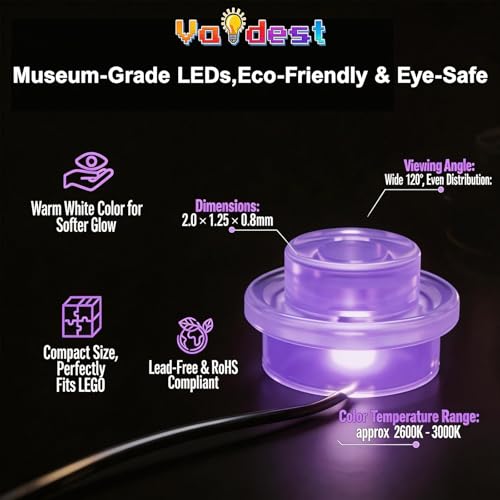 Vaodest Led Light for Lego 10372 Hibiscus Flowers,Design and Configuration Compatible with Model 10372(Led Light Only, Not Building Block Kit) - style: 10372 Hibiscus Flowers Set
