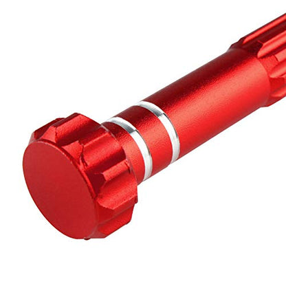 Larcele Pin Vise Drill, 3 Jaw Chuck Capacity 0" to 1/8" SDZKQ-02 (Red) - color: Red