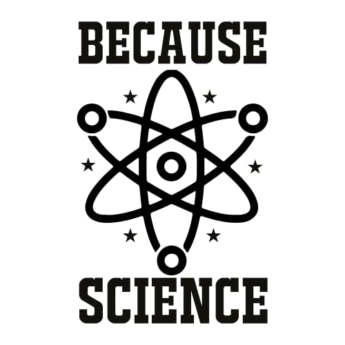 SEC Apparel Science Iron On Patches Decals Transfers Applique Letters for t Shirts Fabric Clothing | (Because-Science) - style: Because-science