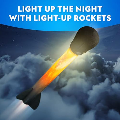 National Geographic LED Air Rocket Launcher Toy for Kids Ages 8-12 - style: Light-Up Air Rockets