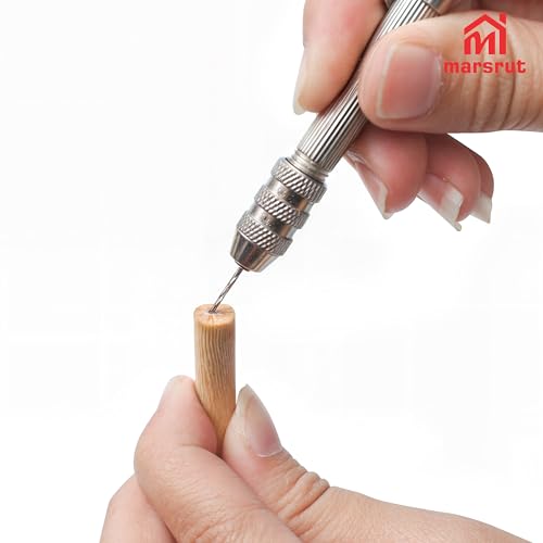 Micro Drill Bit Set, Mini Drill Bits, 20Pcs 0.3-1.6mm Wire Twist, Pin Vise Hand Precision Aluminum Rotary Tool, Miniature Vice for Wood Plastic PVC Drilling Carburetor Jets Jewelry Crafts Hobby Model