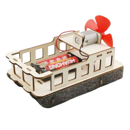 5 in 1 DIY Wooden STEM Self Assembly Kit, Science Experiment Building Models, Solar Fan, Pneumatic Boat, Marble Run Machine, Wooden Airplane & Magnifier, Educational Engineering Toy Gift for Kids 8-14 - style: Stem kits-E