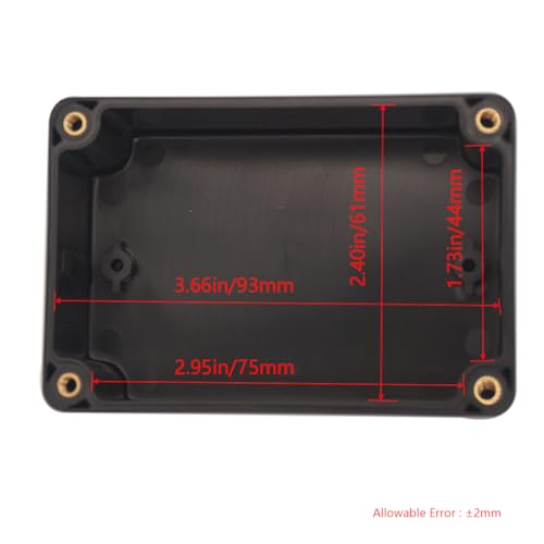 2 Packs Junction Box IP65 Waterproof ABS Plastic Electrical Project Case Power Junction Boxes, Project Box with 8 PCS M16 Cable Glands 3.94x2.68x1.97 inch(100x 68 x50 mm) - color: Black, size: 3.94"x2.68"x1.97"(2Pcs)