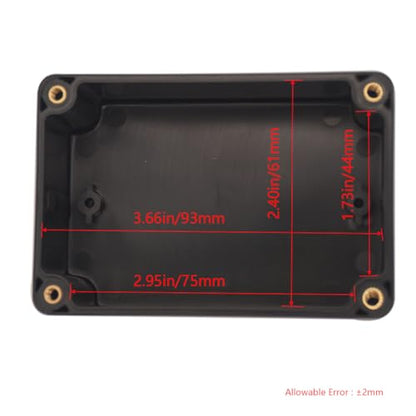 2 Packs Junction Box IP65 Waterproof ABS Plastic Electrical Project Case Power Junction Boxes, Project Box with 8 PCS M16 Cable Glands 3.94x2.68x1.97 inch(100x 68 x50 mm) - color: Black, size: 3.94"x2.68"x1.97"(2Pcs)