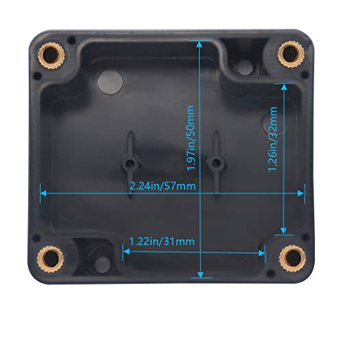 Junction Box, Zulkit Project Box IP65 Waterproof Outdoor Box ABS Plastic Electrical Boxes Electronic Enclosure Black 2.48 x 2.28 x 1.38 inch (63 x 58 x 35mm) (Pack of 2) - size: 2.48" x 2.28'' x 1.38''(Pack of 2)