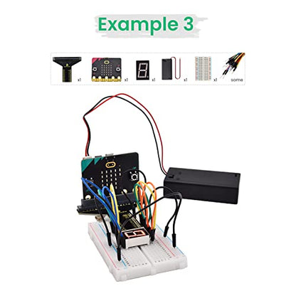 KEYESTUDIO Microbit Basic Starter Kit for BBC Micro:bit V2 Accessories STEM Kit Coding for Beginners (Micro:bit V2.21 Included)