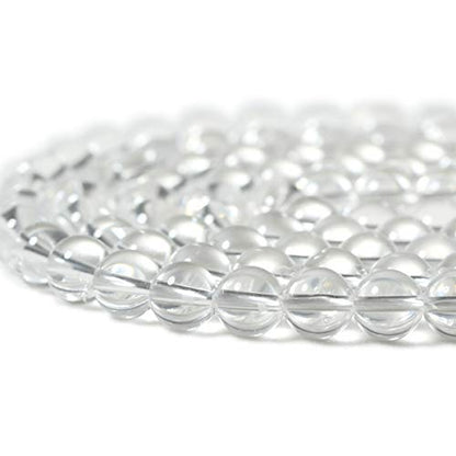 45PCS 8mm Natural Clear White Crystal Quartz Round Loose Beads Crystal Energy Stone for Jewelry Making 1 Strand 15" - color: White Quartz, size: 8mm