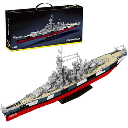 USS Montana - BB-67 Battleship Building Block Set,2956 PCS - style: USS Montana BB-67