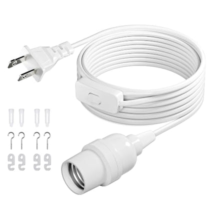 DiCUNO Pendant Light Cord, for Hanging Paper Lantern, 13 Ft, White, 1-Pack - style: 13ft - White