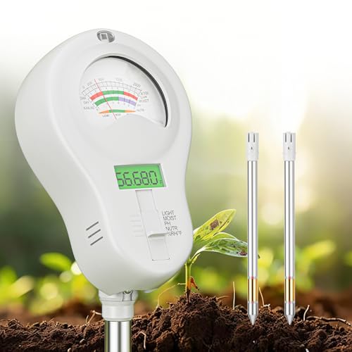 SPECILITE 6-in-1 Digital Soil Tester with Dual Screen & 2 Removable Probes