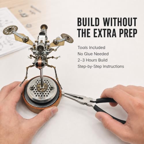 3D Metal Puzzles for Adults, Mechanical Model Building Kit for Home Decor