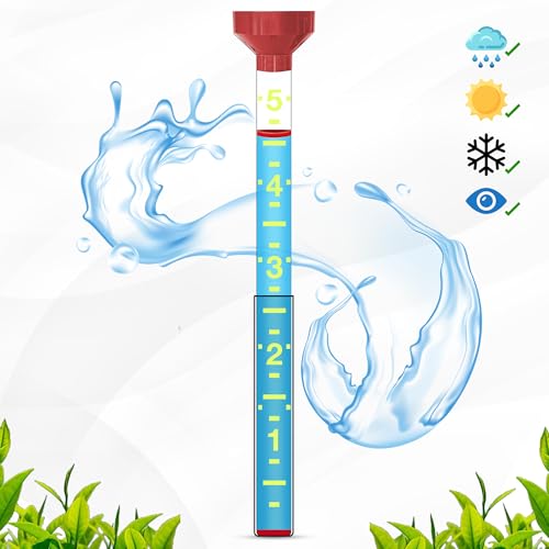 Headwind EZRead 26” Giant Professional Outdoor rain Gauge, USA Made Heavy Duty All Weather Freeze Proof mountable with Float, Red (820-0006) - color: Red, size: 26-Inch