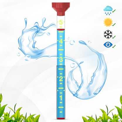 Headwind EZRead 26” Giant Professional Outdoor rain Gauge, USA Made Heavy Duty All Weather Freeze Proof mountable with Float, Red (820-0006) - color: Red, size: 26-Inch