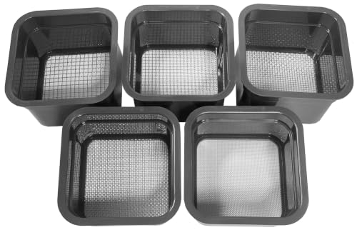 Sluice Fox mini Classifier Screen Gold panning Kits, Stainless Steel Screen mesh sifting Sieve Prospecting and gem Sorting; Shark Tooth sift Sifter - color: 5 Piece Black