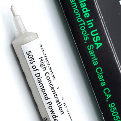 TechDiamondTools Diamond Polishing Paste Kit — 3 Grits (3000, 5000, 14000) | USA Made | Oil-Based Syringes | Progressive Polishing Set for Metal, Glass, Gemstone, Knife, Jewelry | 50% Diamond Powder - size: 3000 5000 14000 Grit, style: High 50% concentrat