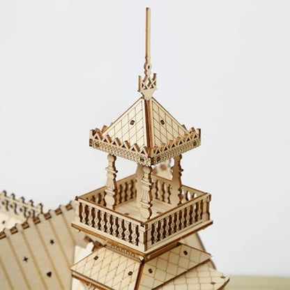 3D Wooden Puzzles for Adults, Country Villa Model Building Kit w/Light