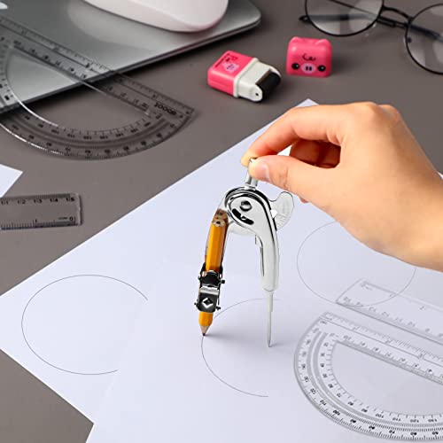 Lincia 96 Pcs Geometry Protractor and Compass Set for Geometry Math