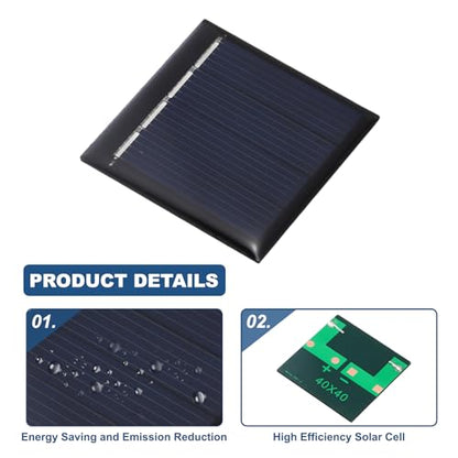 MECCANIXITY 8Pcs 2V 0.08W 40mA Mini Solar Panels, Small Solar Photovoltaic Power Cells Charge DIY Electric Toy Materials Kits - style: 2V 0.08W 0.04A