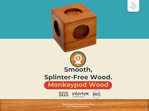 BSIRI Soma Puzzle Cube Wooden Toy Brain Teaser Desk Board Games Adults Master Block Christmas Mind Magic Benders Wood Hand Cube Family Teens Classic - size: 7.3 cm x 7.3 cm x 7.3 cm