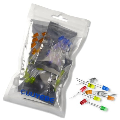 LEDs, Single LED Light 5mm LED Diode Lamp DIY Kit 6 Colors 10PCS