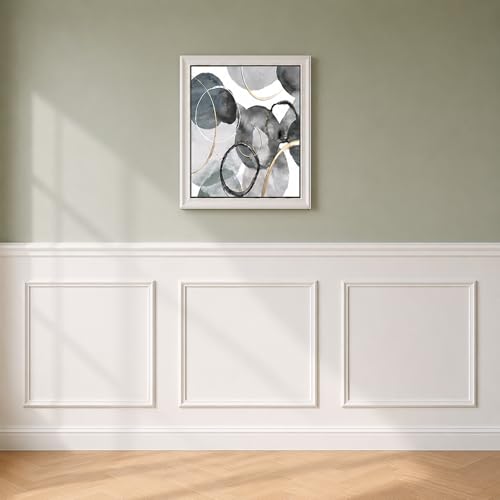 3 Set Peel and Stick Wall Molding Kit,Pre Cut Wainscoting Panels,24x24in - color: 24x24in