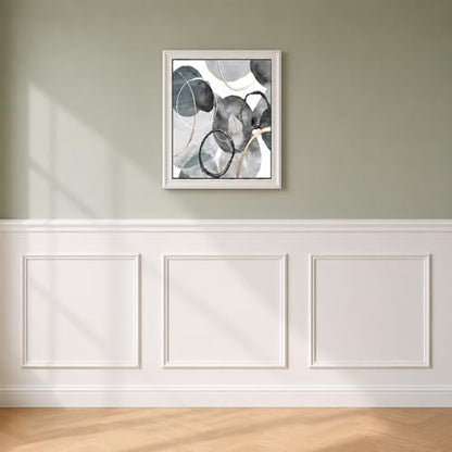 3 Set Peel and Stick Wall Molding Kit,Pre Cut Wainscoting Panels,24x24in - color: 24x24in