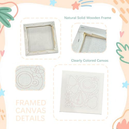 SDOYUNO Punch Needle Kit with Frame for Adults Beginners Kits 9.84 x 9.84 Inch Embroidery Starter Kits Punch Needle Kit with Giraffe Pattern, Threader, Yarns, Rug Punch, DIY Craft Kits (Cyan) - color: cyan
