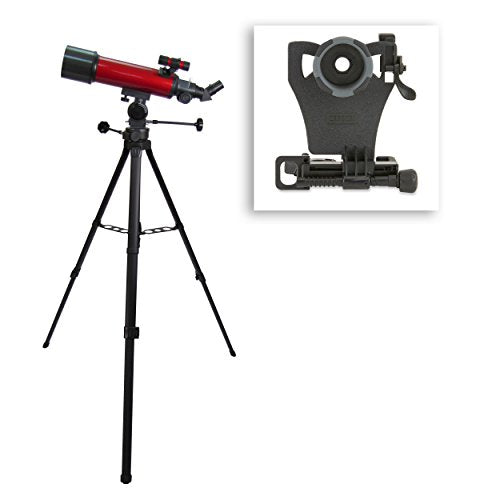 Carson Red Planet Series 25-56x80mm Refractor Telescope with Universal Smartphone Digiscoping Adapter (RP-200SP),Medium - style: Telescope + Adapter