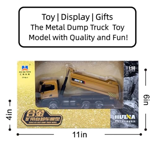 All-Metal Mining Truck Die Cast Model 1:50 Scale - Highly Detailed Construction Toy, Perfect for Collectors and Display, Durable Alloy Material, Ideal Gift - style: Dump Truck model
