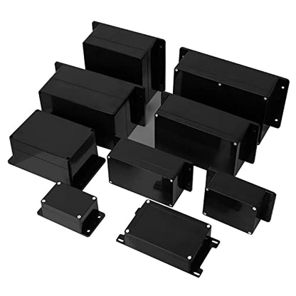 Junction Box IP65 Waterproof Dustproof ABS Plastic Universal Electric Project Enclosure with Fixed Ear Black 9.1x5.9x3.3 inch (1pc) - size: 9.1"x5.9"x3.3"(1 pack)