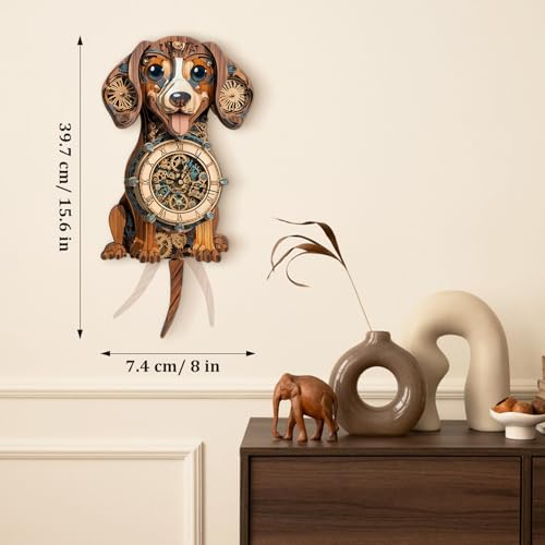3D Wooden Puzzle for Adults - Dachshund Clock - color: Dachshund