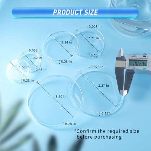 Annhua 10 Pack Plastic Petri Dishes with Lids, 60 x 11mm Tissue Culture Plate Lab Petri Plate Culture Dishes with Cover for Experiment, Microbiology Studies and School Science Projects - size: 60mm
