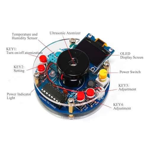 STEM Humidity DIY Kit Soldering Practice Kit Humidity Soldering Project with Temperature OLED Display for Electronics Enthusiasts Learn Arduino Programming & Circuit Design