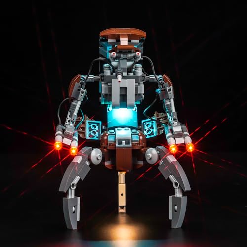 LocoLee LED Light Kit Compatible with Lego Droideka 75381(No Models Only Light) Creative Lighting Set Accessories Compatible with Lego Droideka 75381 Set