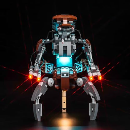 LocoLee LED Light Kit Compatible with Lego Droideka 75381(No Models Only Light) Creative Lighting Set Accessories Compatible with Lego Droideka 75381 Set