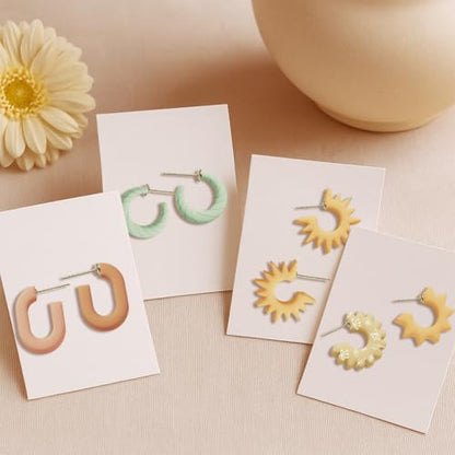Polymer Clay Cutters - 15 Shapes Jewelry Earrings Cutter, Polymer Clay Cutters for Jewelry, Earring Making Kit with Storage Box - style: C-shaped (15 pcs)