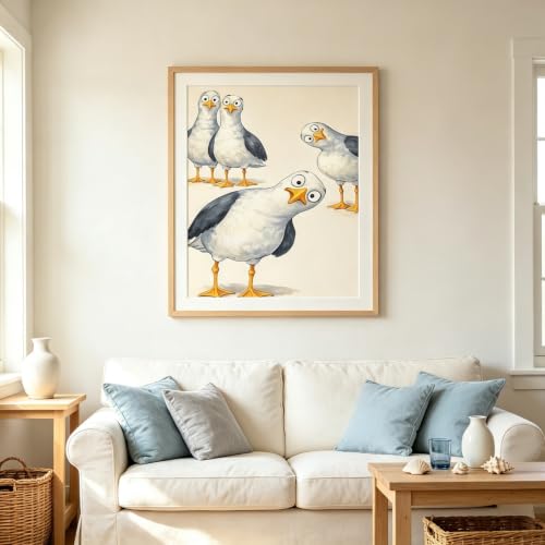 Animal Diamond Painting Kits for Adults,Cartoon Seagull Diamond Art Kits - color: KM1315-1