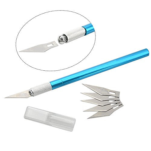 Professional 17 PCS Model Tools Kit Modeler Basic Tools Craft Set Hobby Building Tools Kit for Gundam Car Model Building Repairing and Fixing(L)