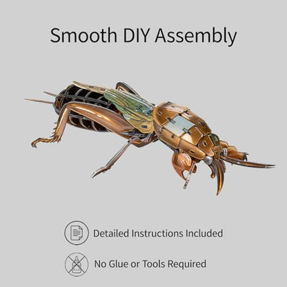 3D Acrylic Insect Puzzle DIY Bug Model Kit Animal STEM Gift - color: Mole Cricket